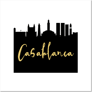 CSABLANCA MOROCCO DESIGNER SILHOUETTE SKYLINE ART Posters and Art